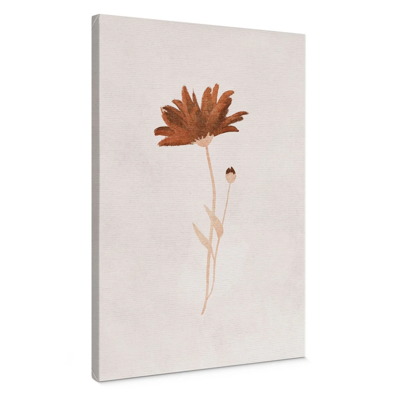 Leinwandbild Wildblume abstrakt - Goed Blauw 