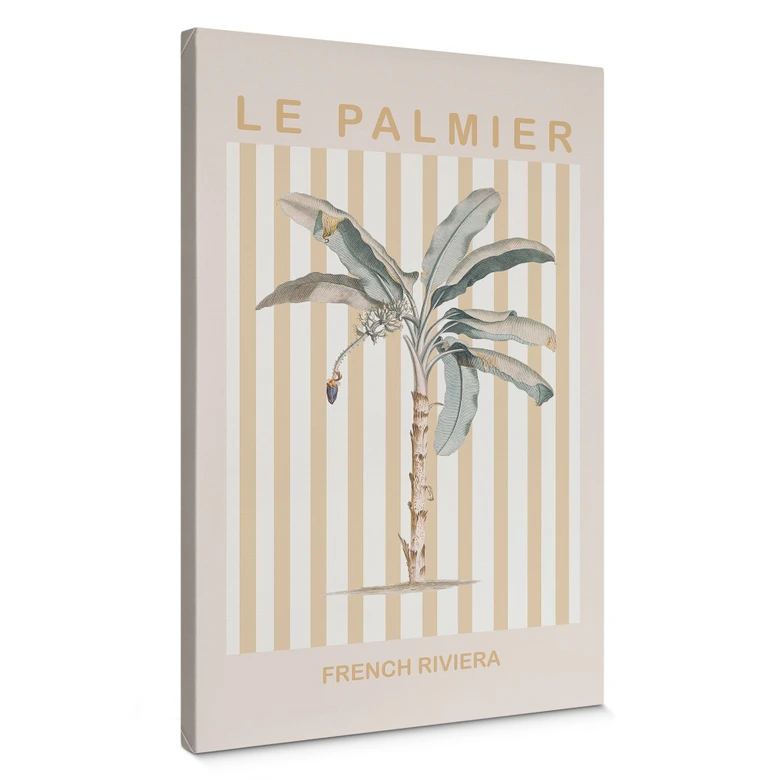 Leinwandbild Palme an der Französischen Riviera - Grace Digital Art 