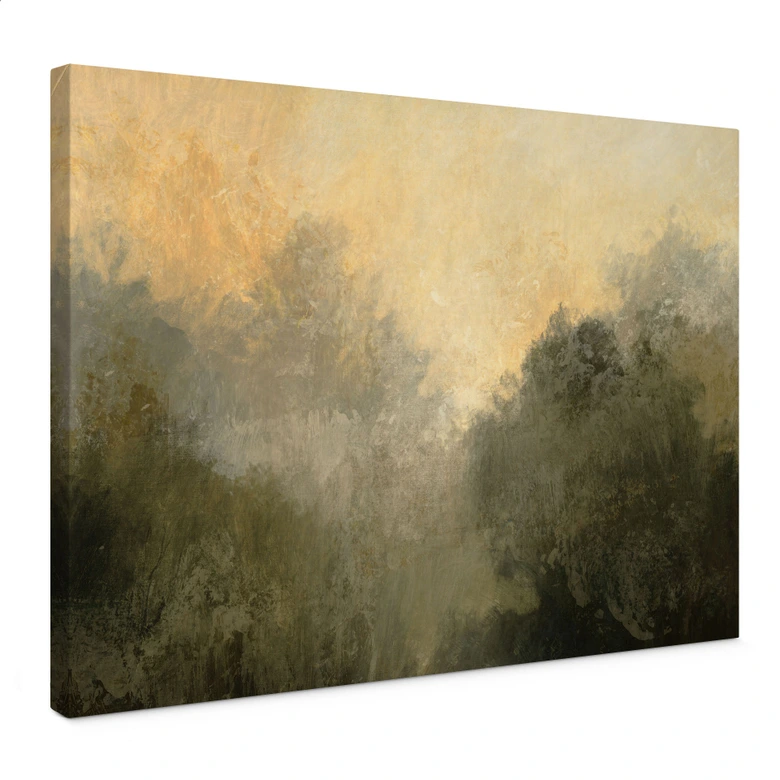Leinwandbild Verborgenes Licht im Morgennebel - Hobday 