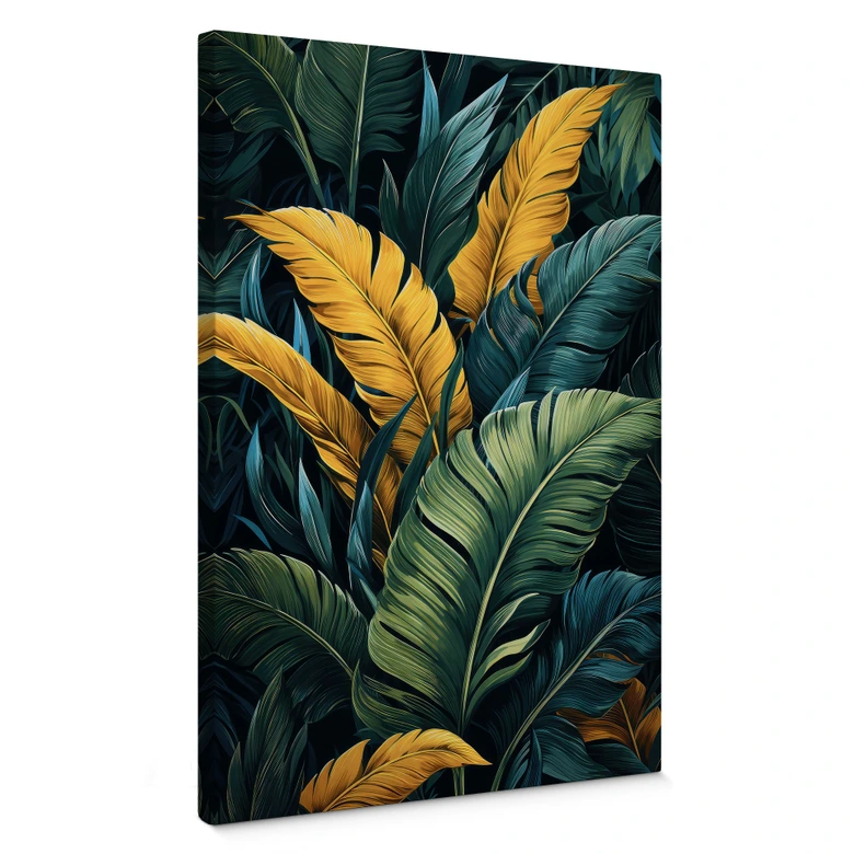 Canvas Farverige palmeblade - Jaszke 