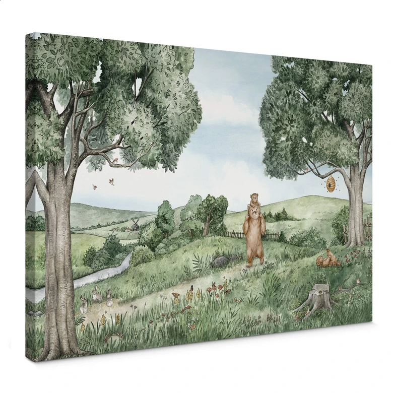 Leinwandbild Kikki Belle - Bären und Bienen 