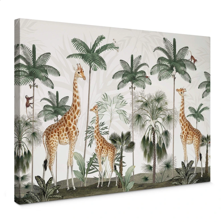 Canvas Kikki Belle - Giraffen 