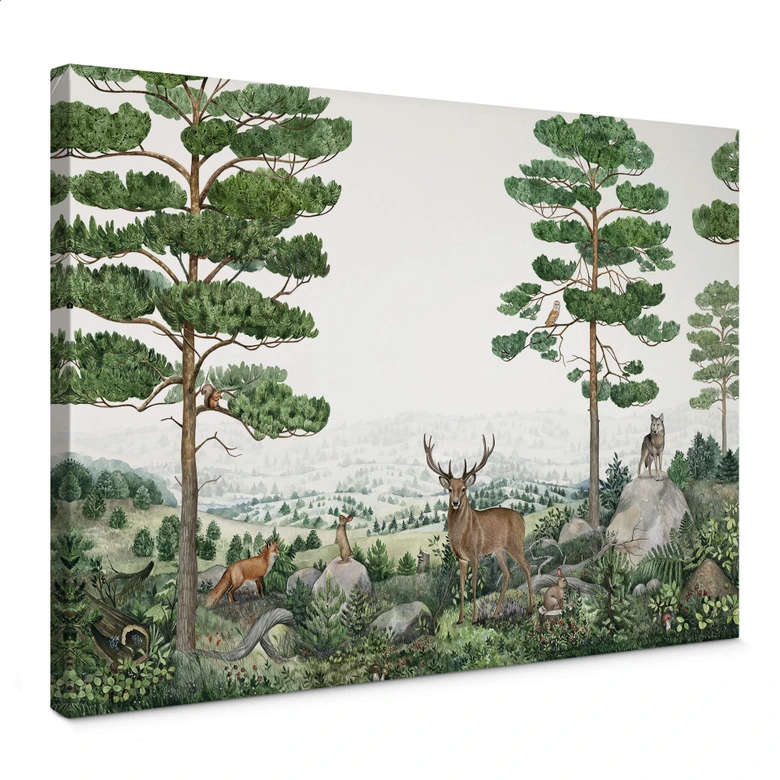 Canvastavla Kikki Belle - Djuräventyr på landsbygden 