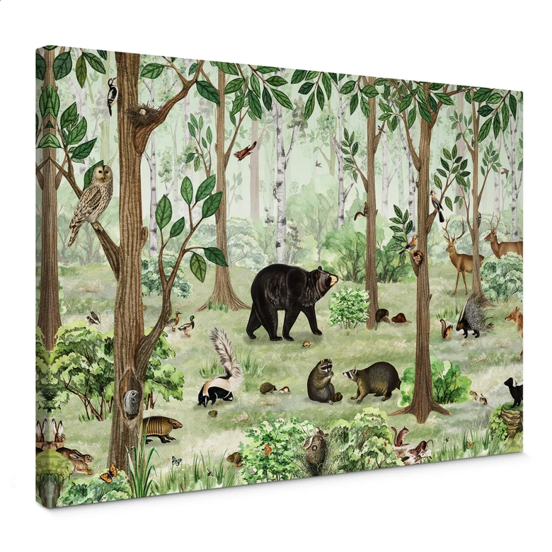Leinwandbild Kikki Belle - Wald Suchbild 