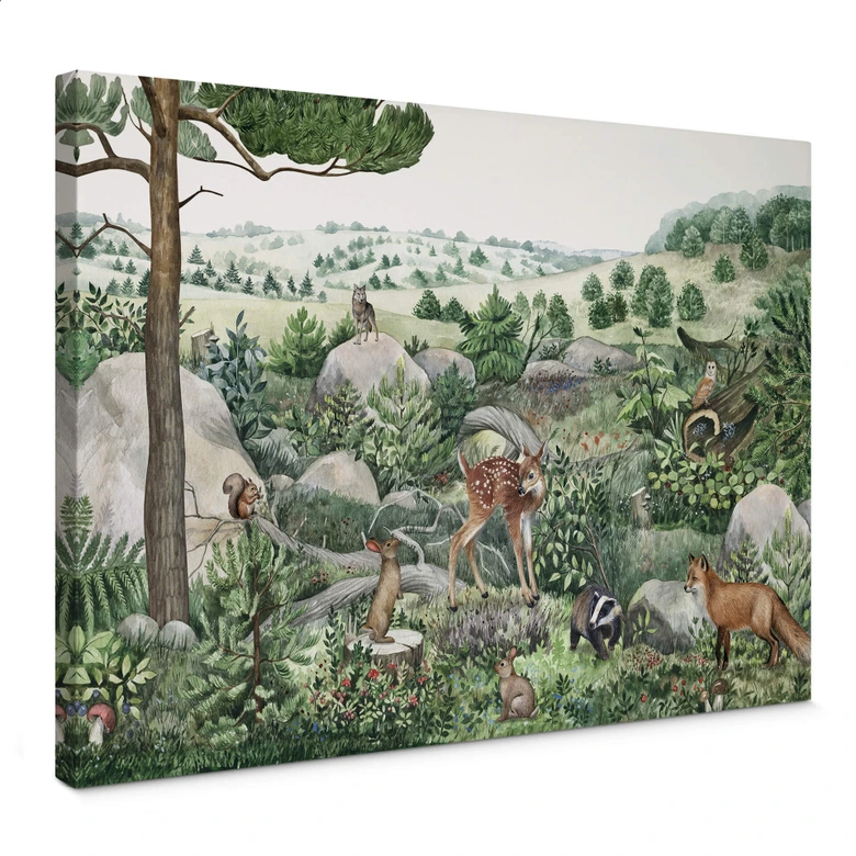 Leinwandbild Kikki Belle - Waldspaziergang 