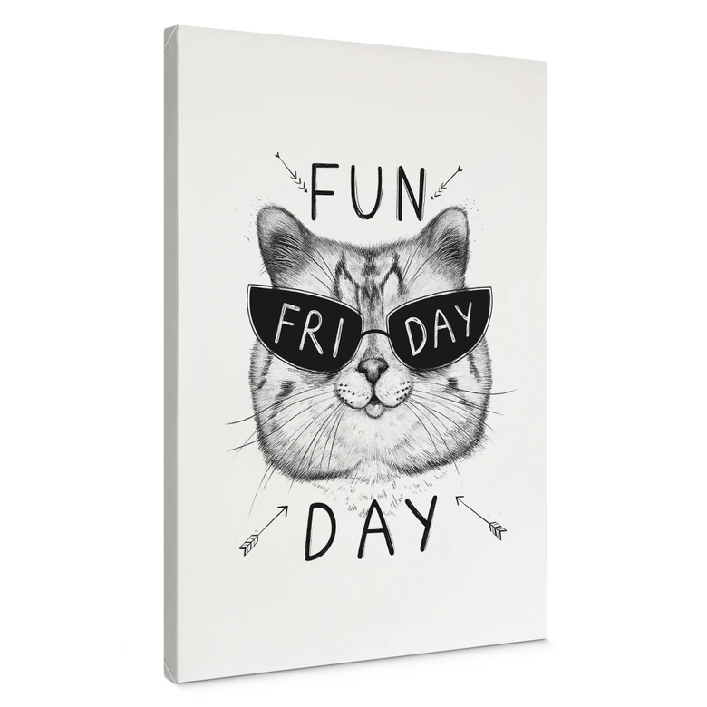 Leinwandbild Katze mit Sonnenbrille - Fun Friday Cat - Korenkova 