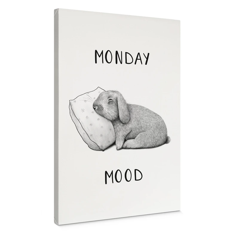 Lienzo humor de lunes - Liebre el lunes por la mañana - Korenkova 