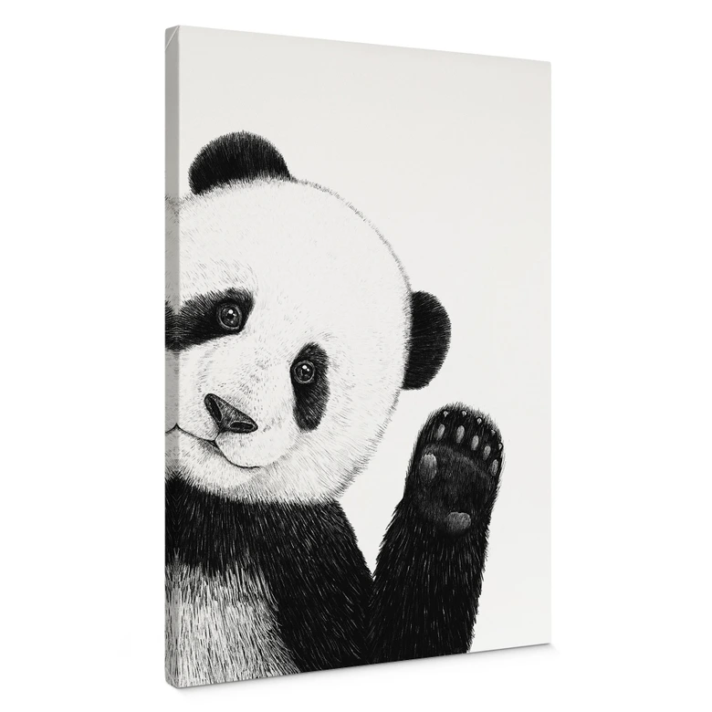 Lienzo Panda ondulante - Korenkova 