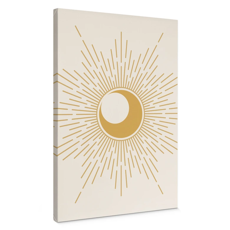 Leinwandbild Goldene Sonnenstrahlen - KsanaKalpa 