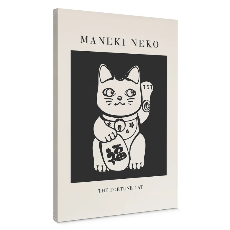 Leinwandbild Maneki Neko - Die Glückskatze - KsanaKalpa 