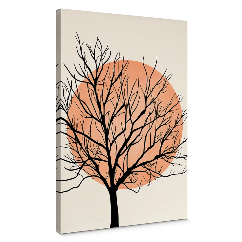 Canvas  Abrikos solnedgang - Kubistika 