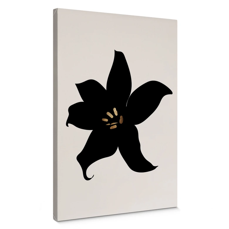Lienzo Kubistika - Orquídea oscura 
