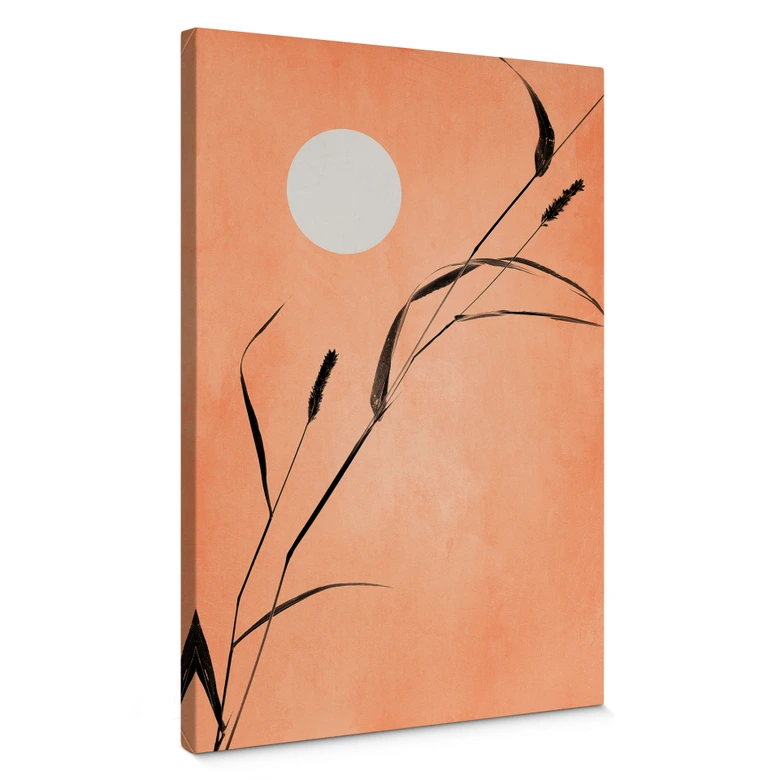 Canvas  Siv i ferskenfarvet solskin - Kubistika 