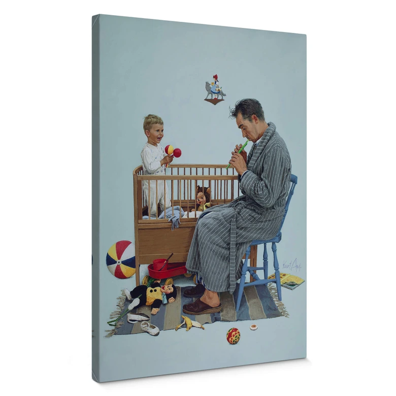 Leinwandbild Kurt Ard - Schlaf, mein Prinzlein, schlaf ein... (1962) - 70x100 cm 
