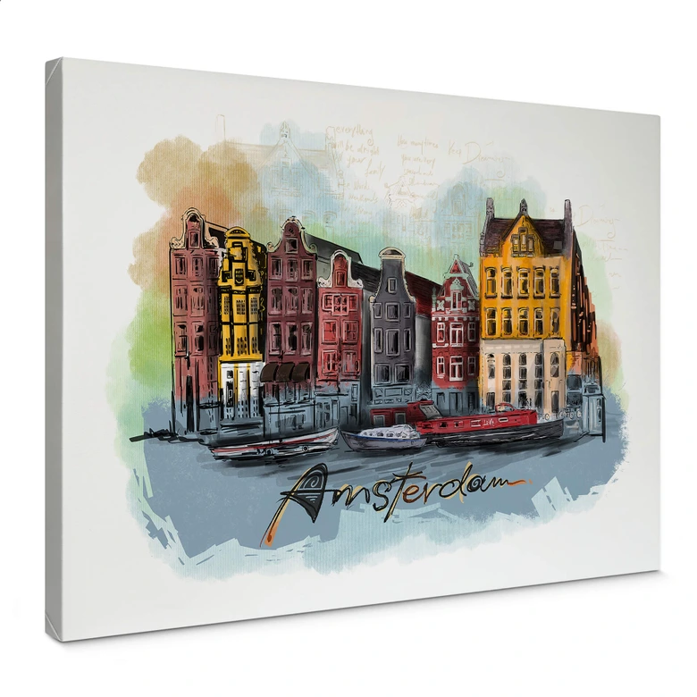 Leinwandbild Amsterdam - Love your City 