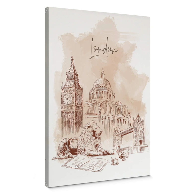 Canvastavla London - Älska din stad 
