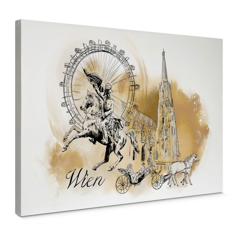 Leinwandbild Wien - Love your City  
