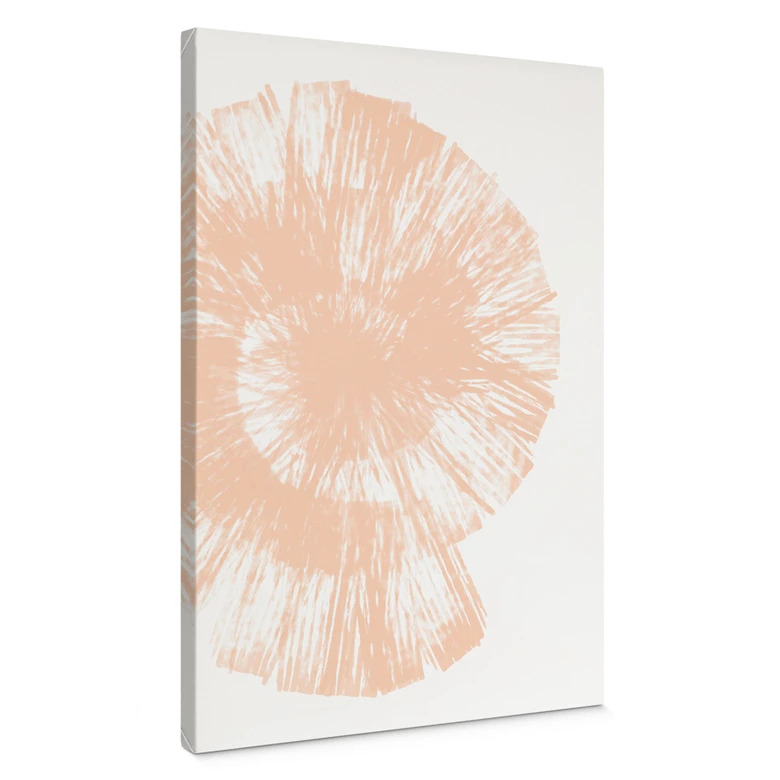 Lienzo Concha abstracta en color melocotón - Martina 