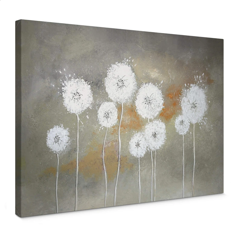 Canvas Melz - White Dandelions 