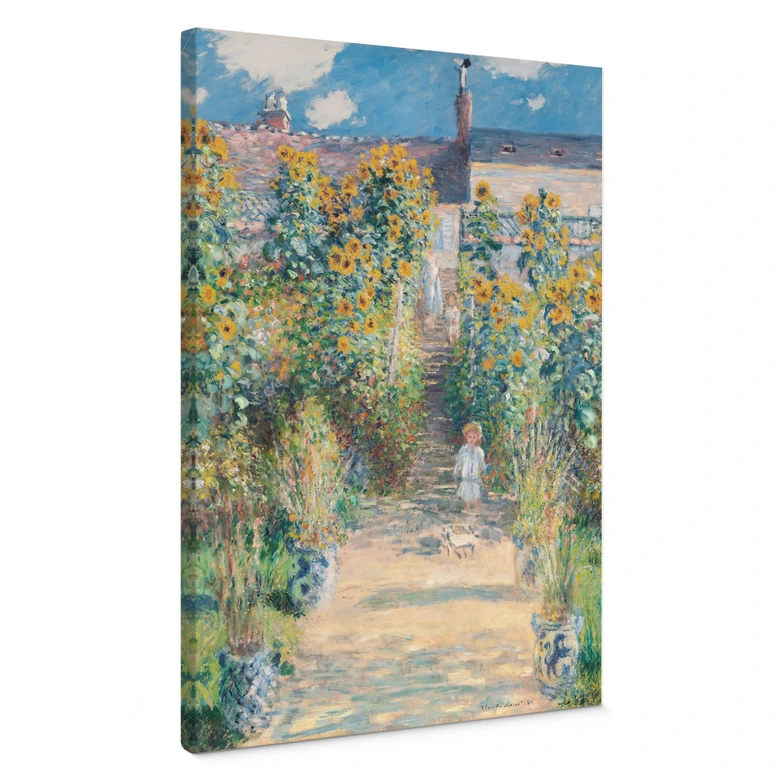 Canvas print Monet's garden in Vétheuil - Monet 