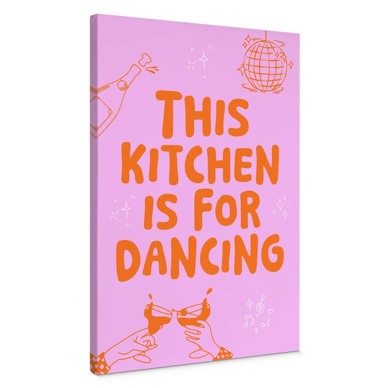 Tableau sur toile This kitchen is for dancing - Ohkimiko 