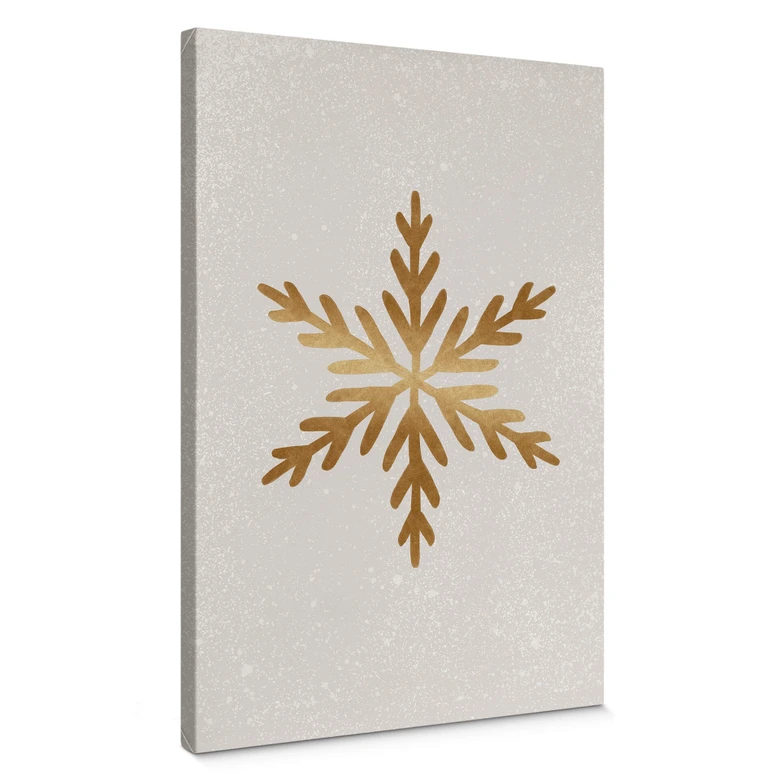 Canvas  Orara Studio - Golden Snowflakes 