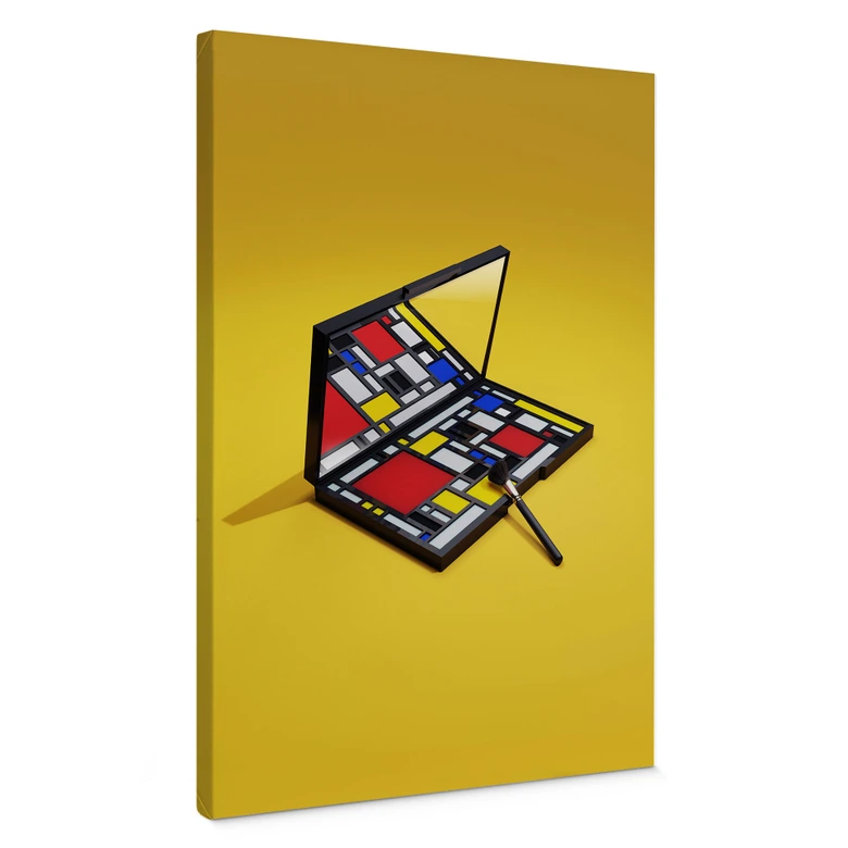 Leinwandbild Make-Up Palette im Stil von Piet Mondrian - Pozdniakov 