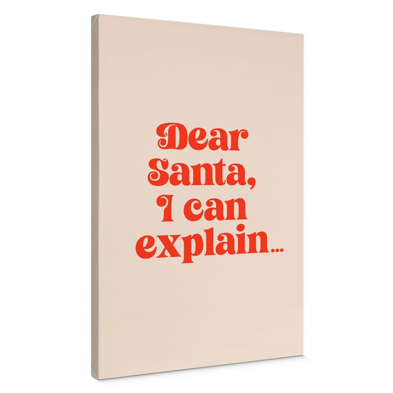Canvastavla Julordspråk - Kära tomten, jag kan förklara... - Prints by Ayleen 