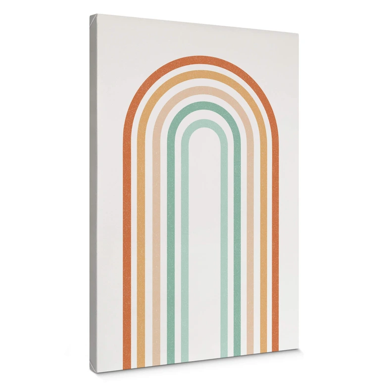 Leinwandbild Regenbogen Boho 