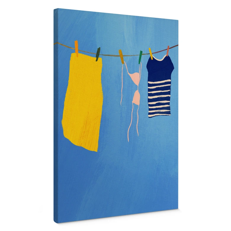 Canvastavla Sommarlinne under en blå himmel - Rivers 