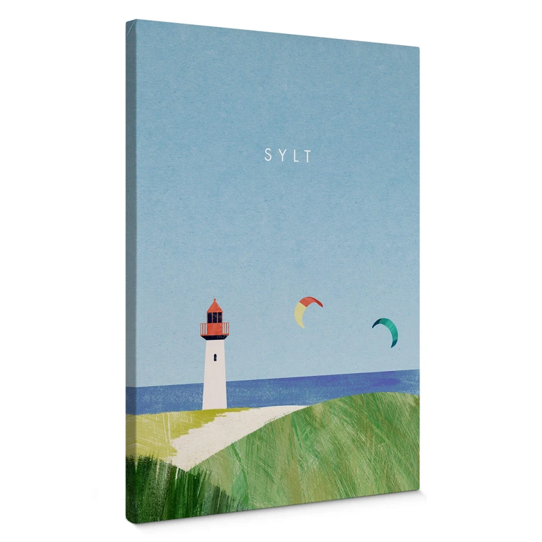 Leinwandbild Rivers - Sylt mit Leuchtturm 