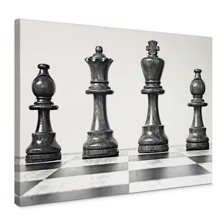Leinwandbild Schach Symmetrie 