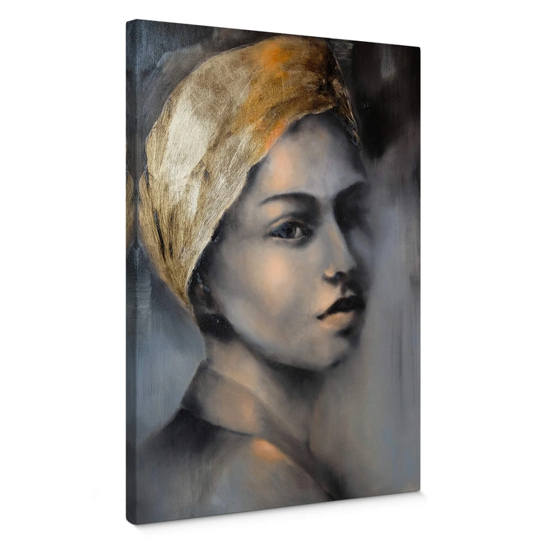 Leinwandbild Schmucker - Das Mädchen mit dem goldenen Haarband 