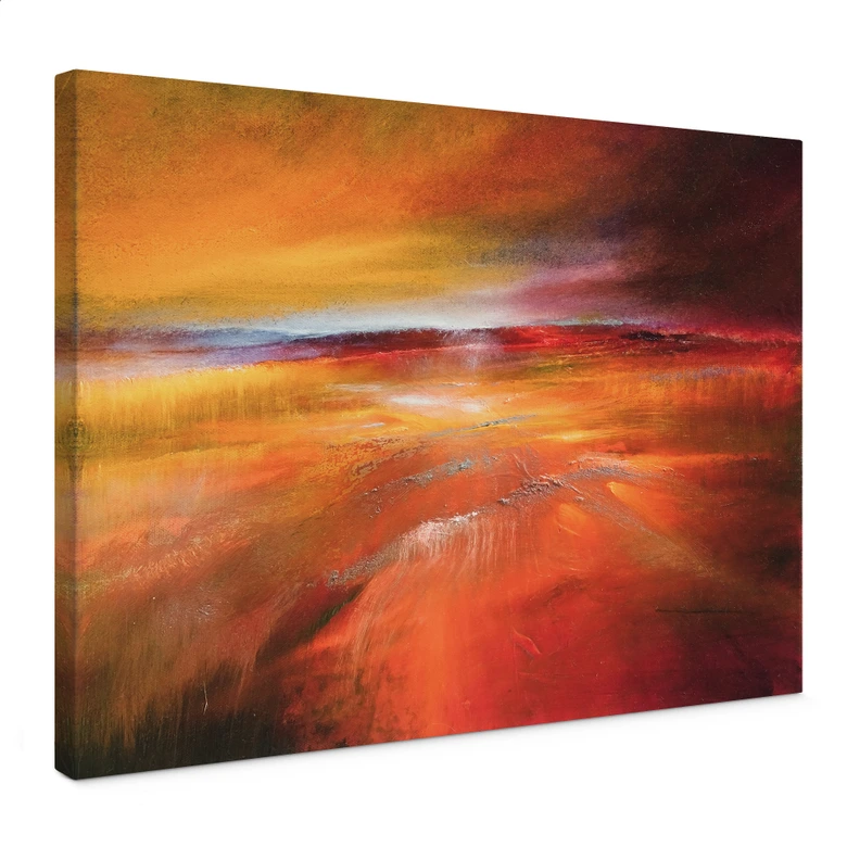 Leinwandbild Herbstlandschaft im Abendlicht - Schmucker 