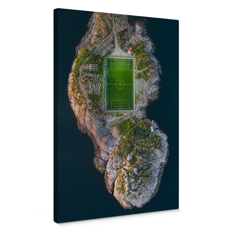 Lienzo Simoon - Campo de fútbol en el fin del mundo 