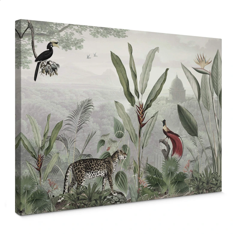 Lienzo Sir Edward - Templo en los trópicos 