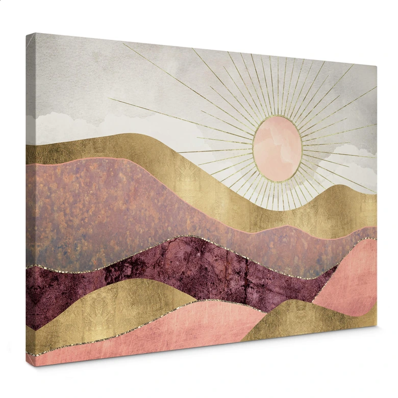 Leinwandbild SpaceFrog Designs - Rosa Sonne 