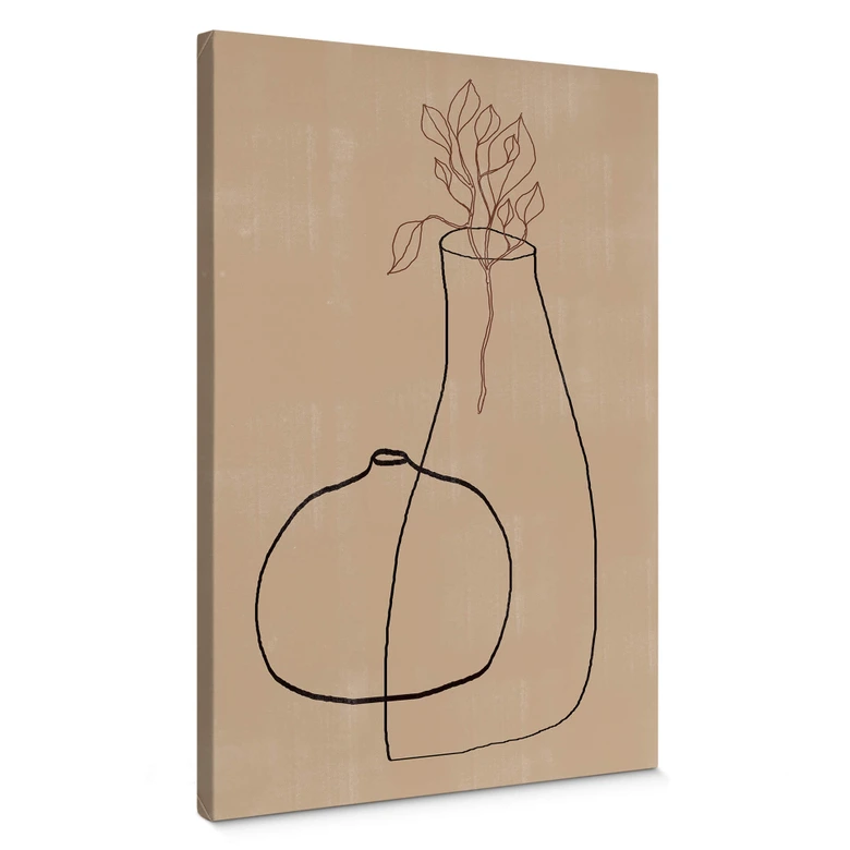 Tableau sur toile The Miuus Studio - Deux vases 