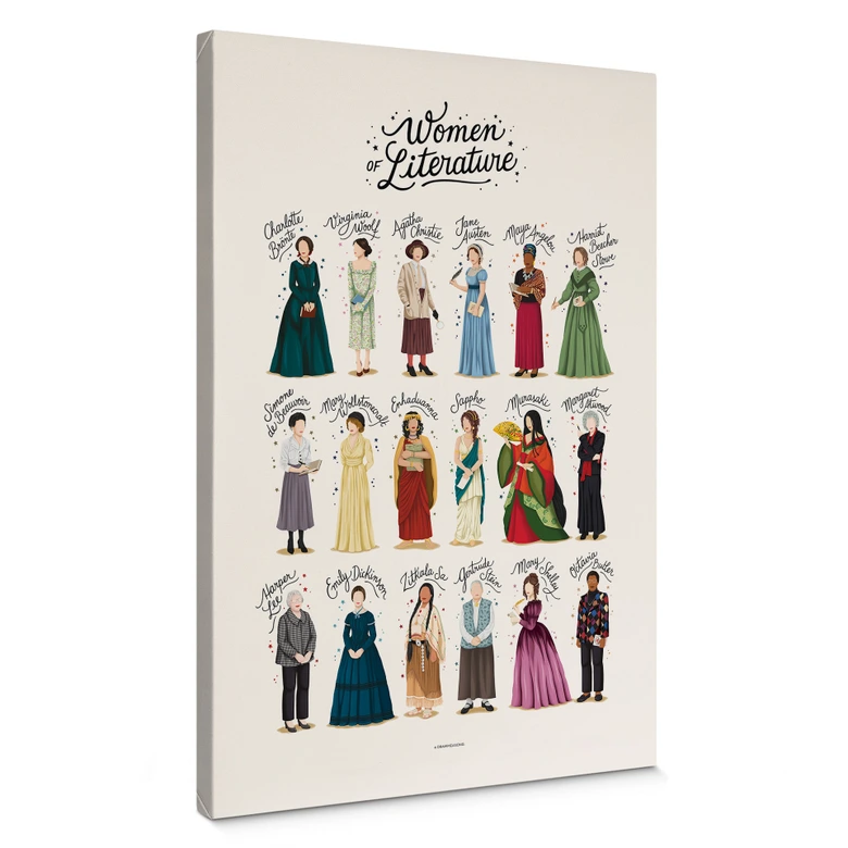 Leinwandbild Berühmte Frauen der Literatur - Tohmé 