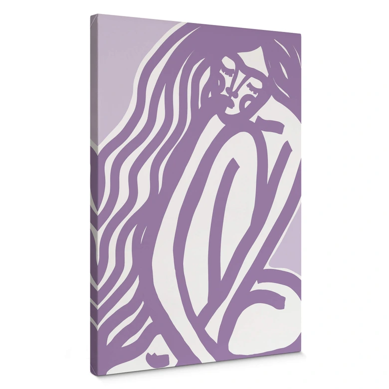 Lienzo Treechild - La belleza del silencio en púrpura 