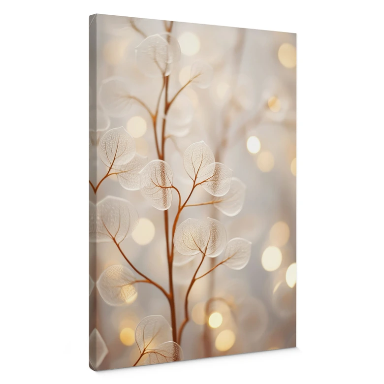 Canvasbillede Filigran blade beige - Treechild 