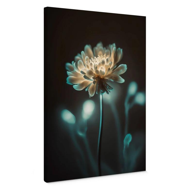 Canvasbillede Lysende blomsterhjerte - Treechild 