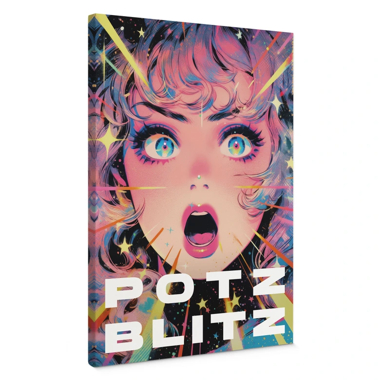 Leinwandbild Potzblitz im Anime-Stil - Treechild 