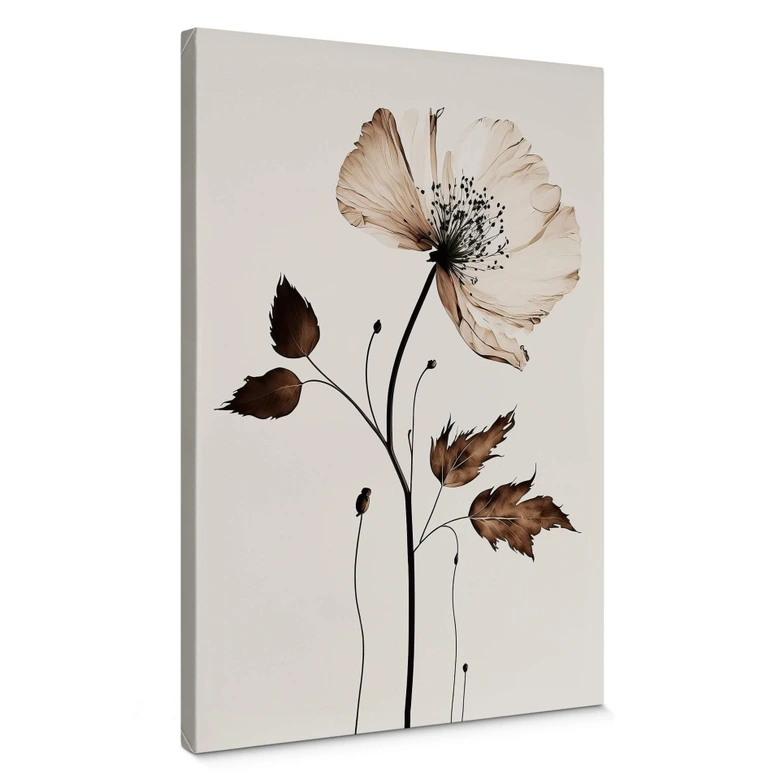 Leinwandbild Trockenblüte in Creme - Treechild 