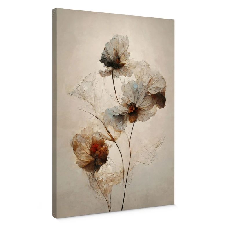 Leinwandbild Trockenblumen - Eleganz der Vergänglichkeit - Treechild 