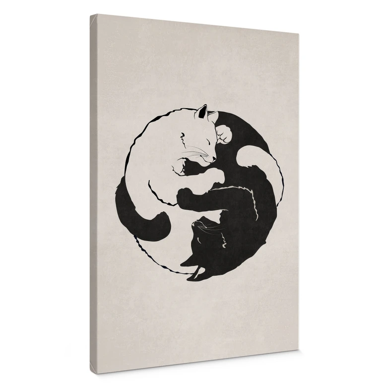 Leinwandbild Katzen Ying & Yang - Tunaboylu 