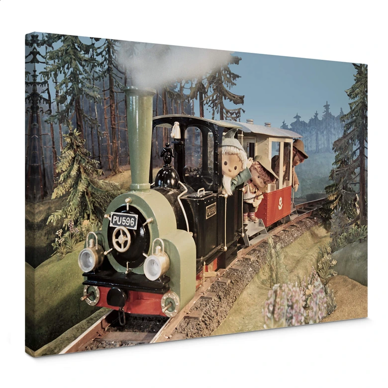 Canvas Print Sandman as train driver 