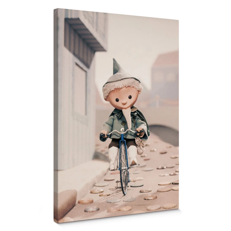 Canvas Print Sandman on a Bicycle 