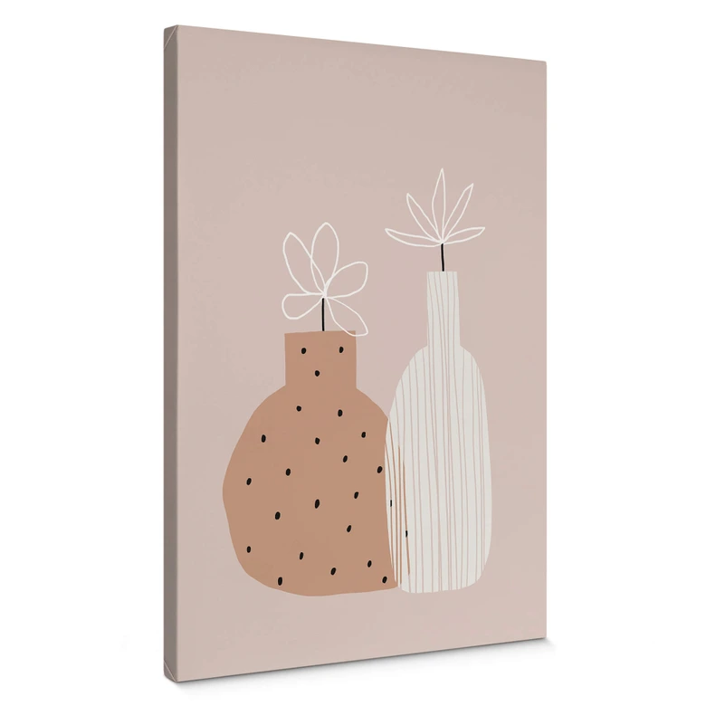 Leinwandbild uplusmestudio - Kleine Blumen in der Vase 