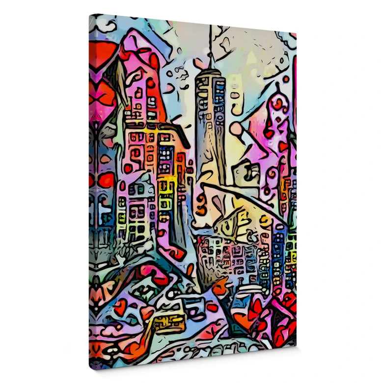 Leinwandbild Zamart - New York Empire State Building - Rizzi-Stil 
